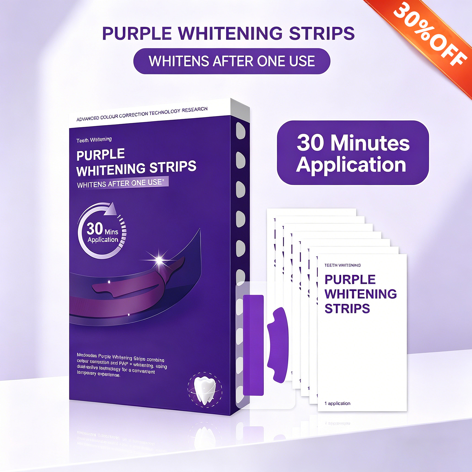 Teeth Whitening Quick - Purple Teeth Whitening Strips – 30