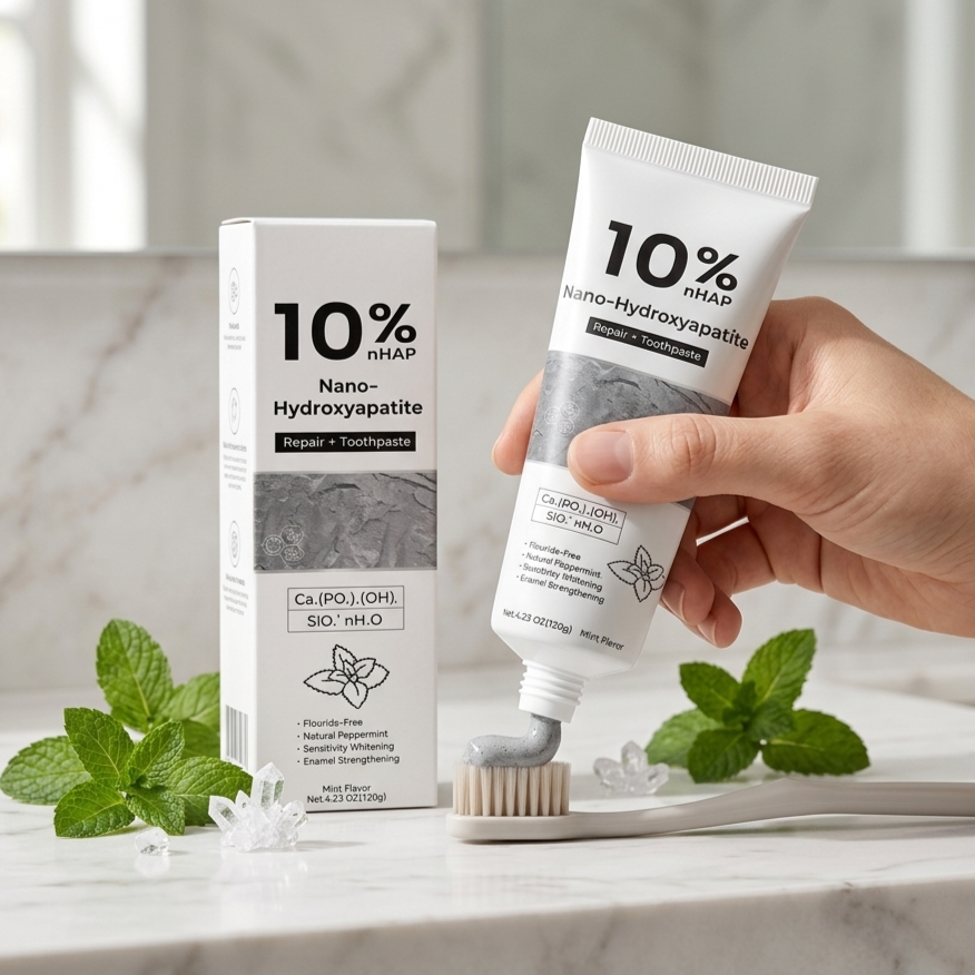 Teeth Whitening Cream - Nano-Hydroxyapatite Toothpaste Remove Stubborn Stains Brighten