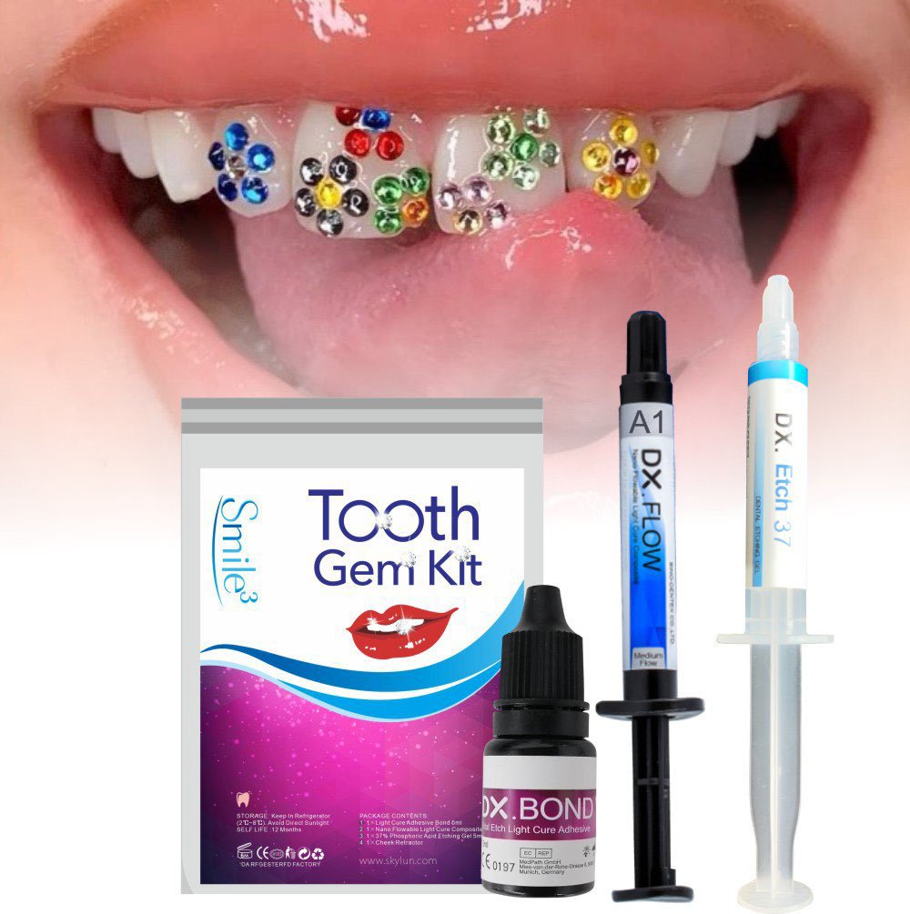 Teeth Whitening With Hydrogen Peroxide - HOT Tooth Gem Kit Teeth Decorations