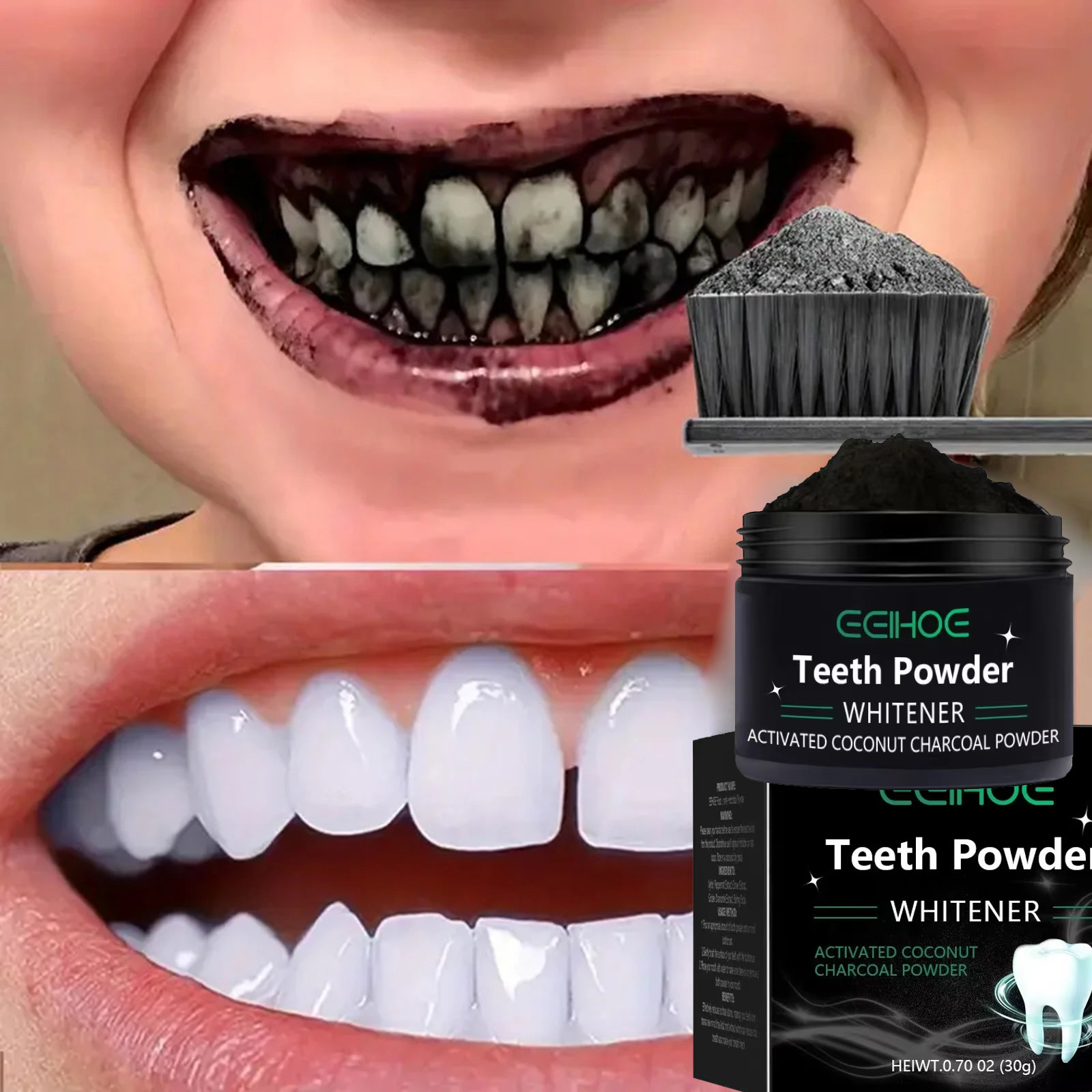 Teeth Whitening Q&M - Teeth Brightening Whitening Powder Deep Cleaning