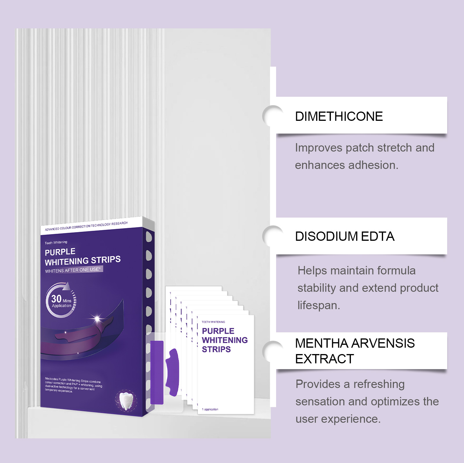 Purple Teeth Whitening Strips  - Teeth Whitening Quick のレビューと価格