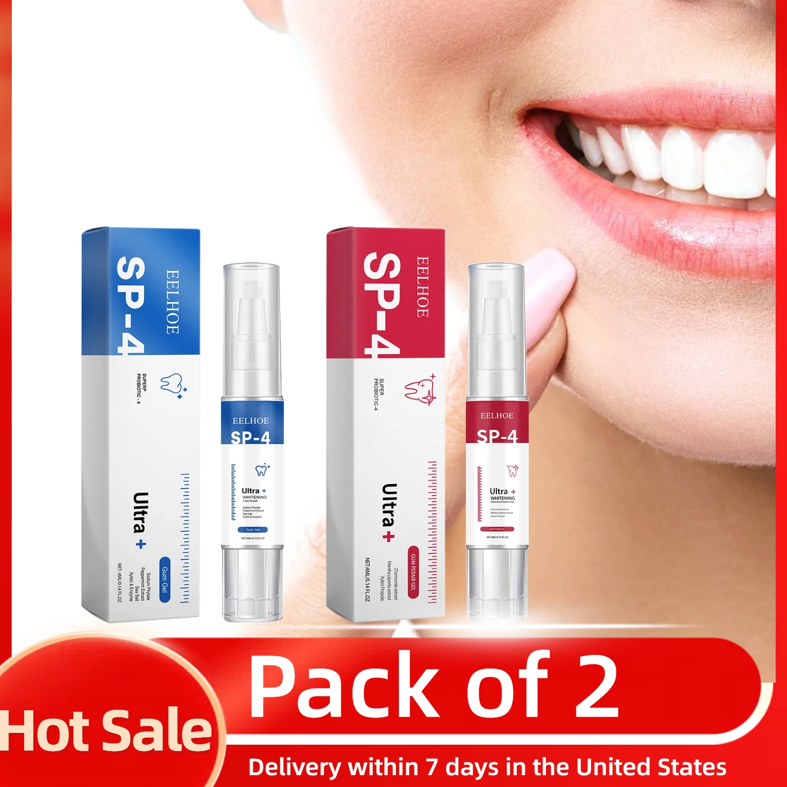 2pcs Gum Repair Gel Spray Deep - Teeth Whitening Xylitol のレビューと価格