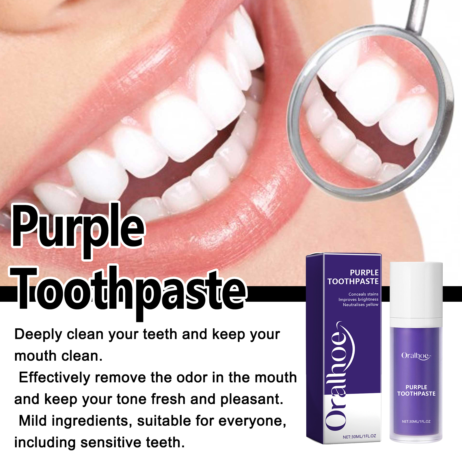 Xylitol Mint Purple Toothpaste - Teeth Whitening Xylitol のレビューと価格