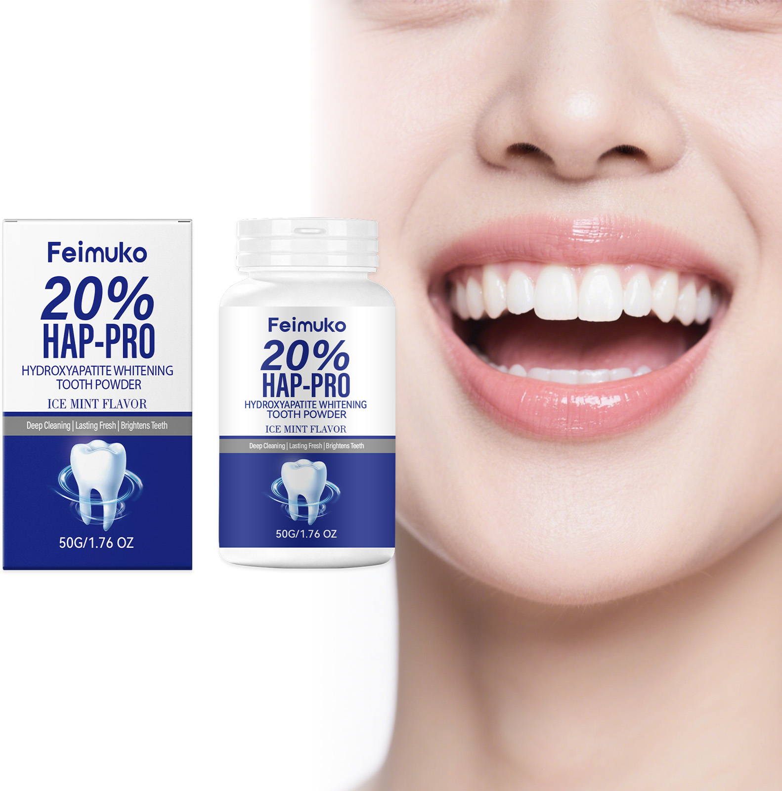 20% Hydroxyapatite Tooth Powde - Teeth Whitening Remedies のレビューと価格