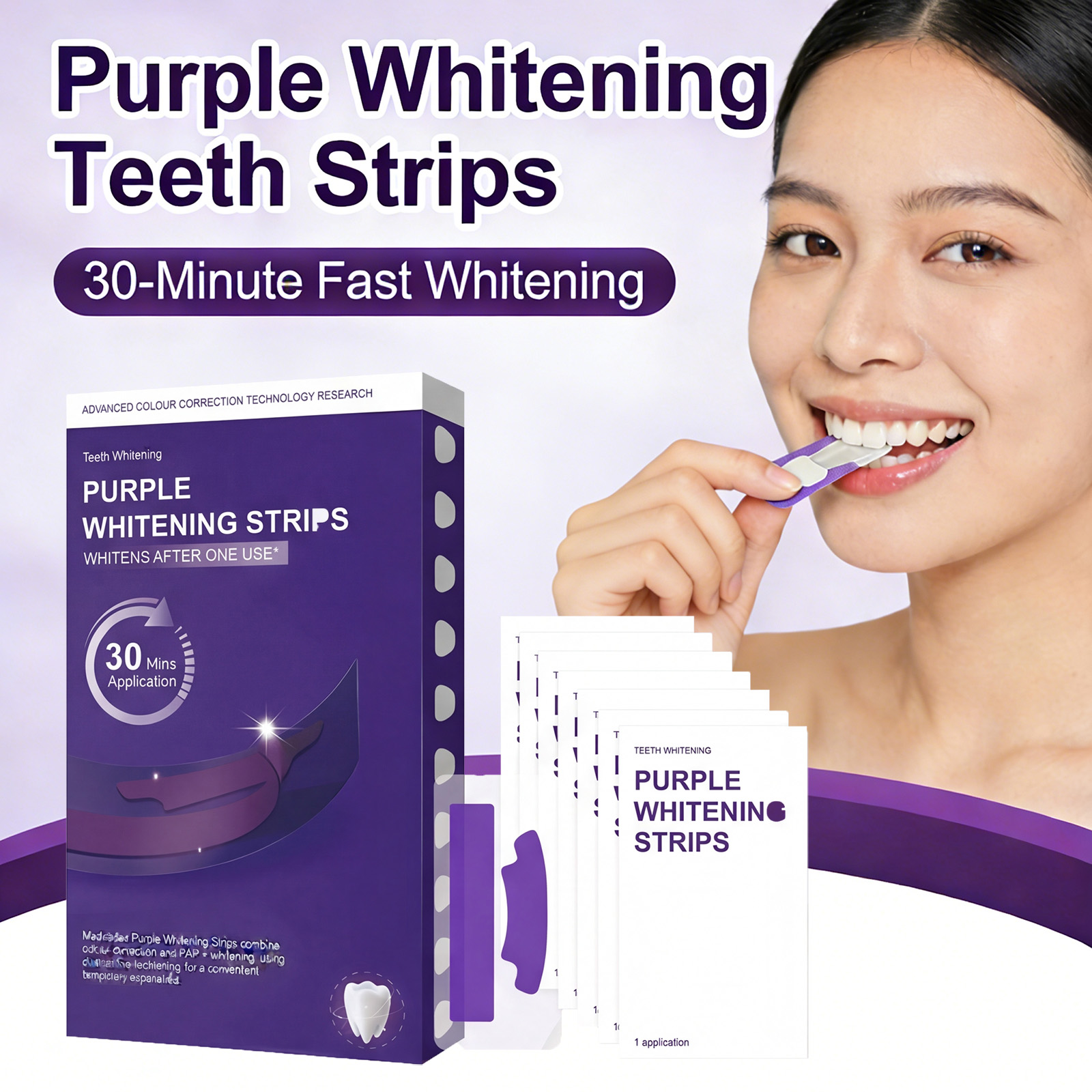 Purple Teeth Whitening Strips  - Teeth Whitening Quick のレビューと価格