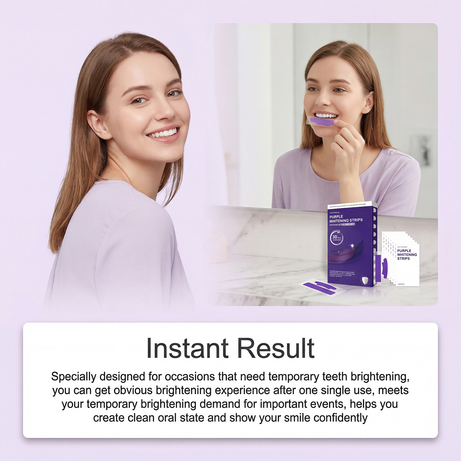 Purple Teeth Whitening Strips  - Teeth Whitening Quick のレビューと価格