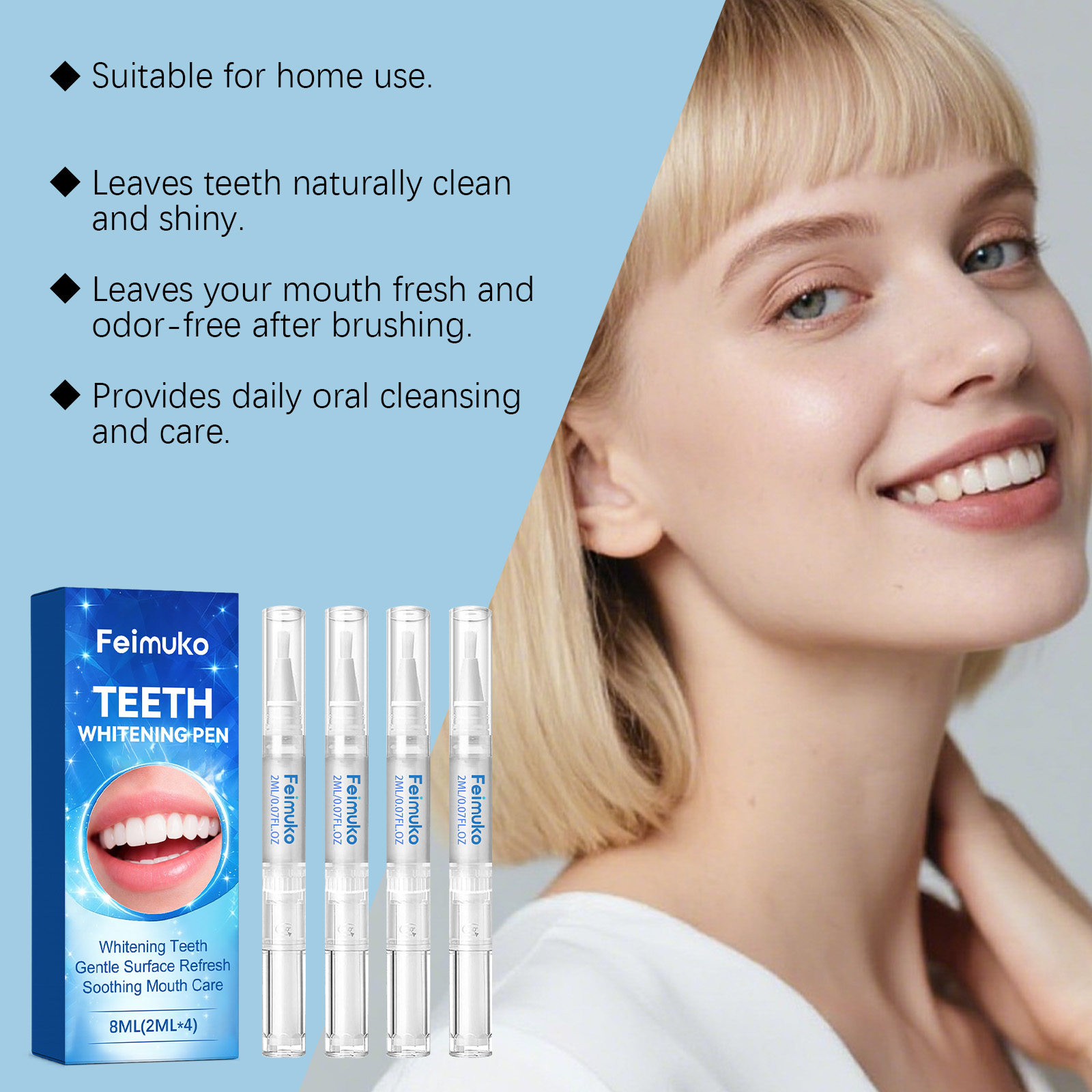 Feimuko 8ml Teeth Gel Pen Gent - Teeth Whitening With Hydrogen Peroxide のレビューと価格
