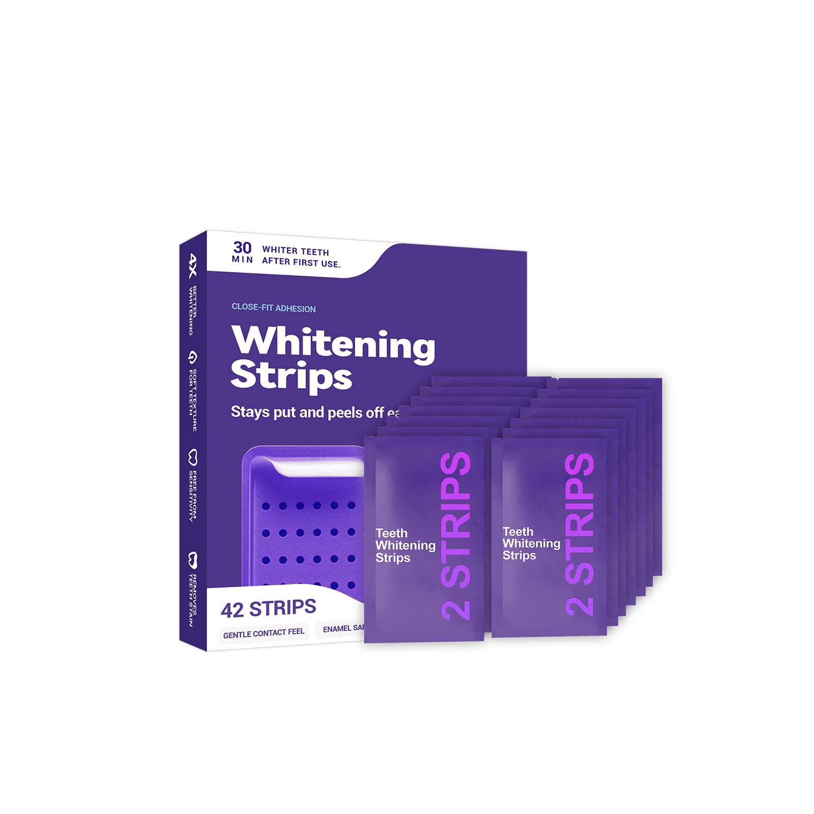 Purple Teeth Whitening Strips  - Teeth Whitening Cream のレビューと価格