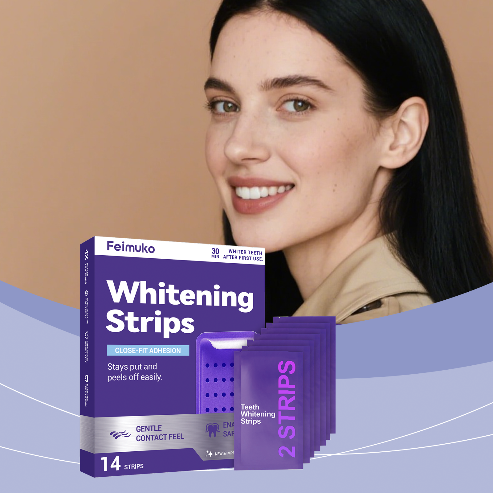 Purple Teeth Whitening Strips  - Teeth Whitening Cream のレビューと価格