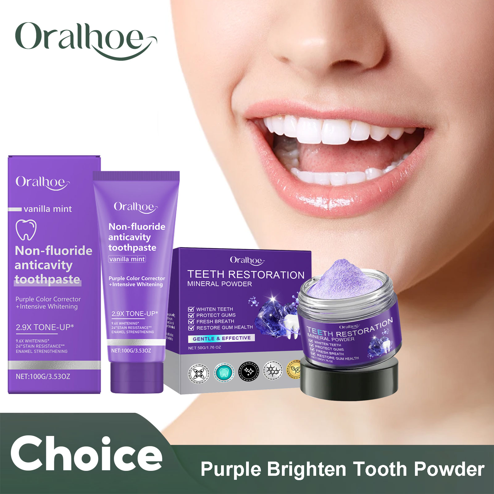 Teeth Restoration Mineral Powd - Teeth Whitening Q&M のレビューと価格