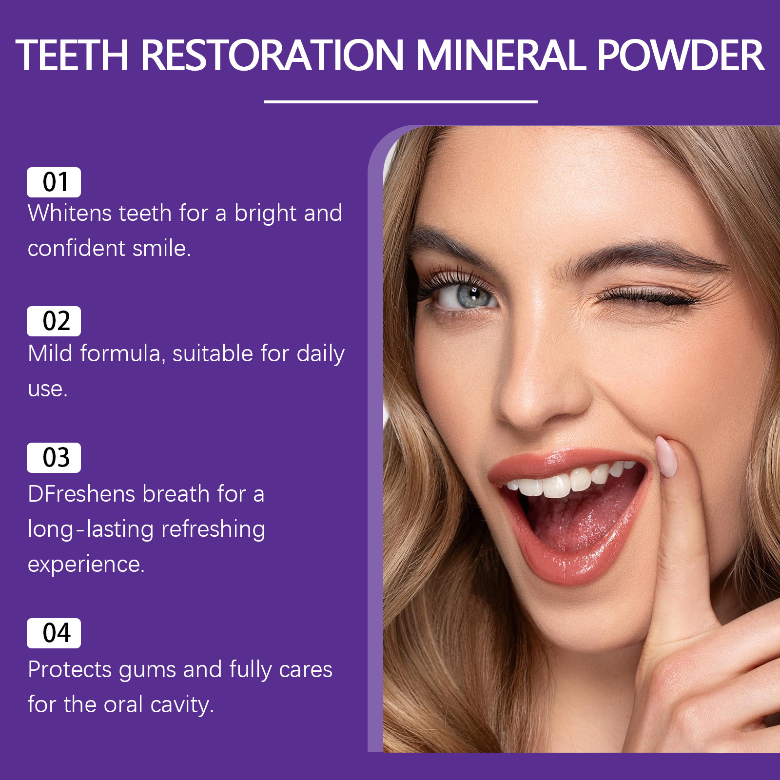 Teeth Restoration Mineral Powd - Teeth Whitening Q&M のレビューと価格