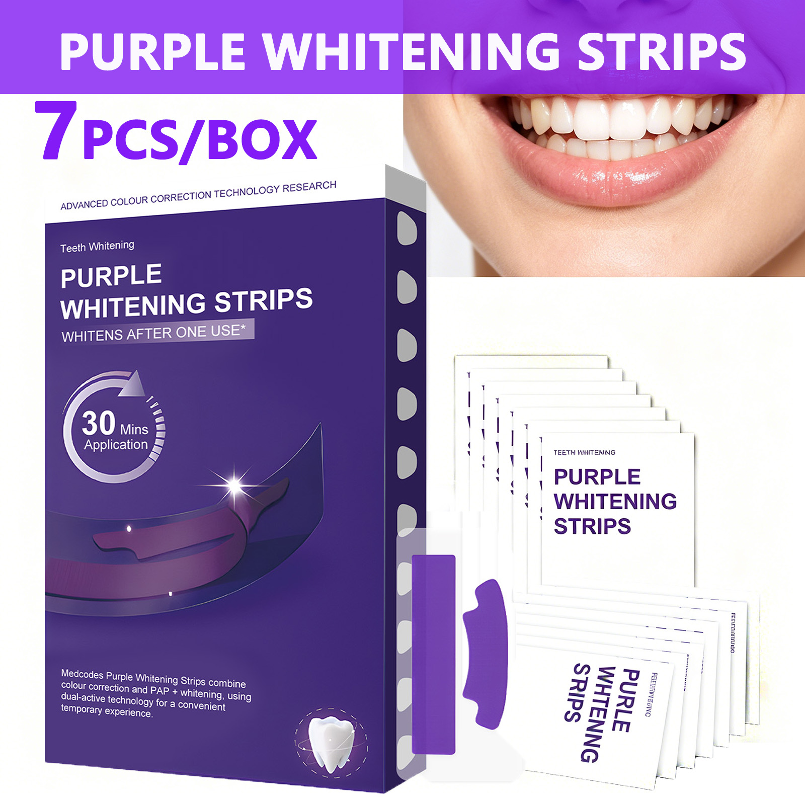 Purple Teeth Whitening Strips  - Teeth Whitening Quick のレビューと価格