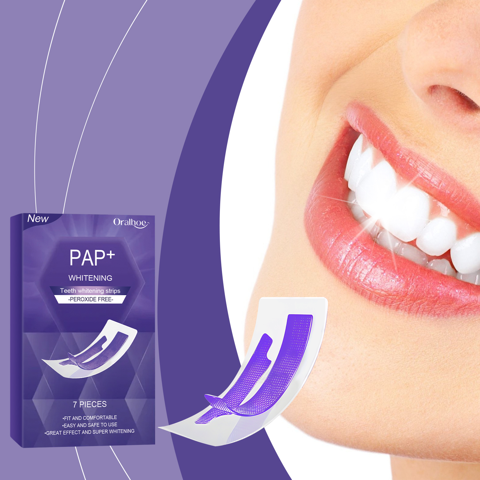 Purple Teeth Whitening Strips  - Teeth Whitening Cream のレビューと価格