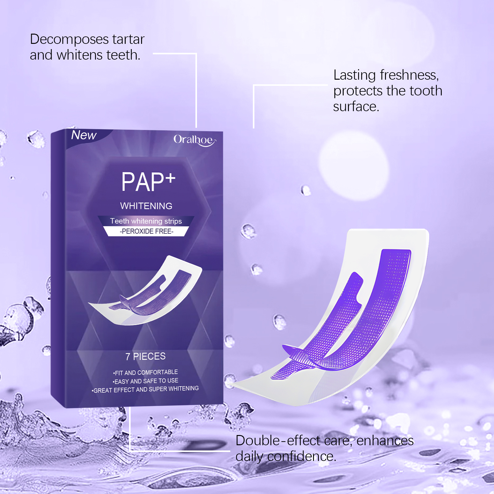 Purple Teeth Whitening Strips  - Teeth Whitening Cream のレビューと価格