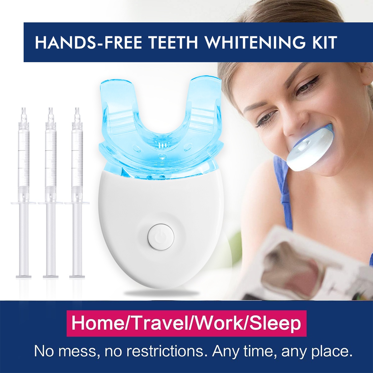 Teeth Whitening Kit - 5X LED L - Teeth Whitening Kit At Home のレビューと価格