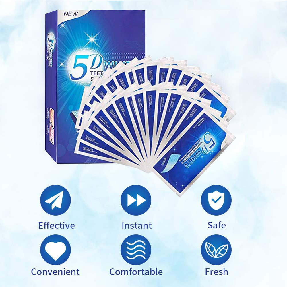 5D White Teeth Whitening Strip - Teeth Whitening With Hydrogen Peroxide のレビューと価格