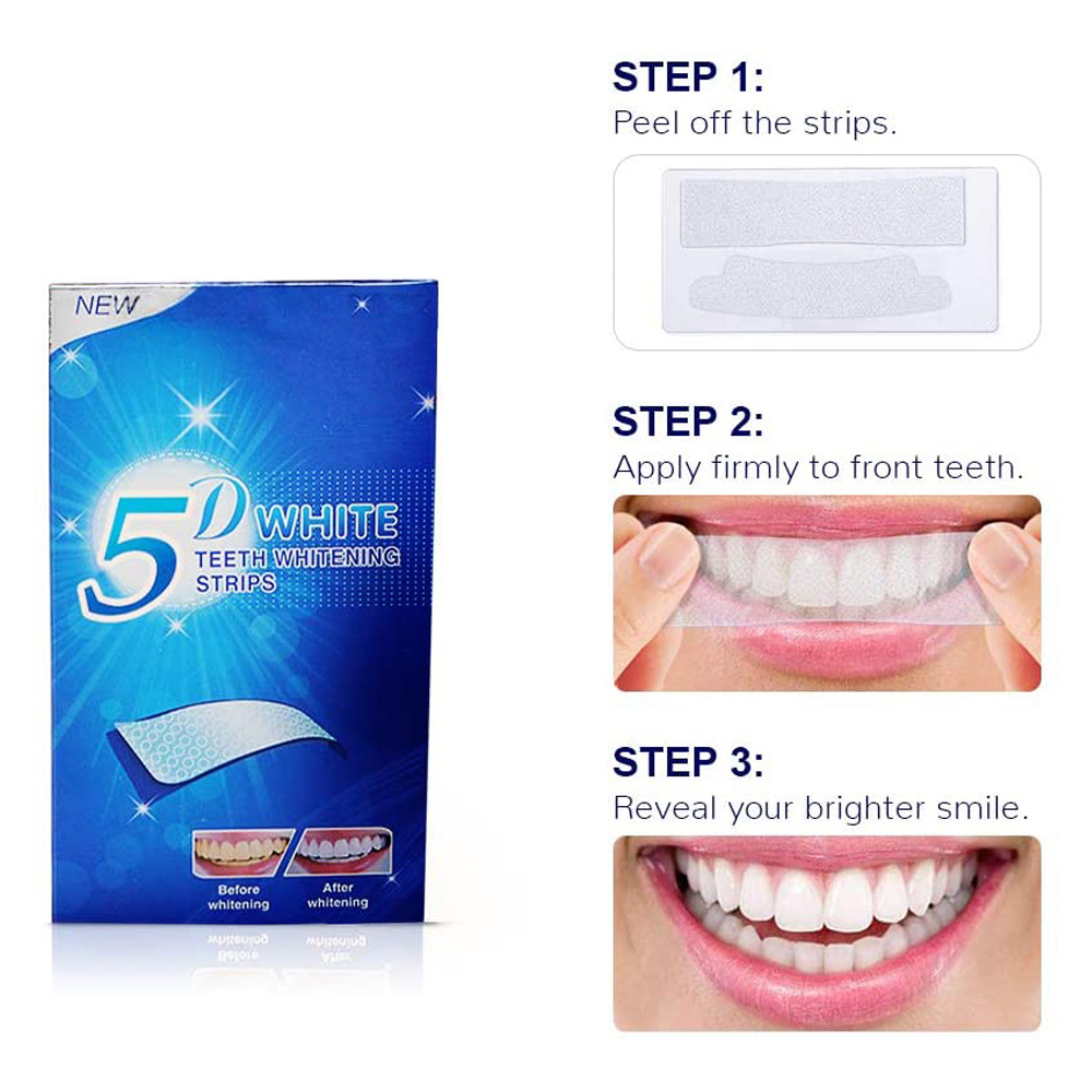 5D White Teeth Whitening Strip - Teeth Whitening With Hydrogen Peroxide のレビューと価格