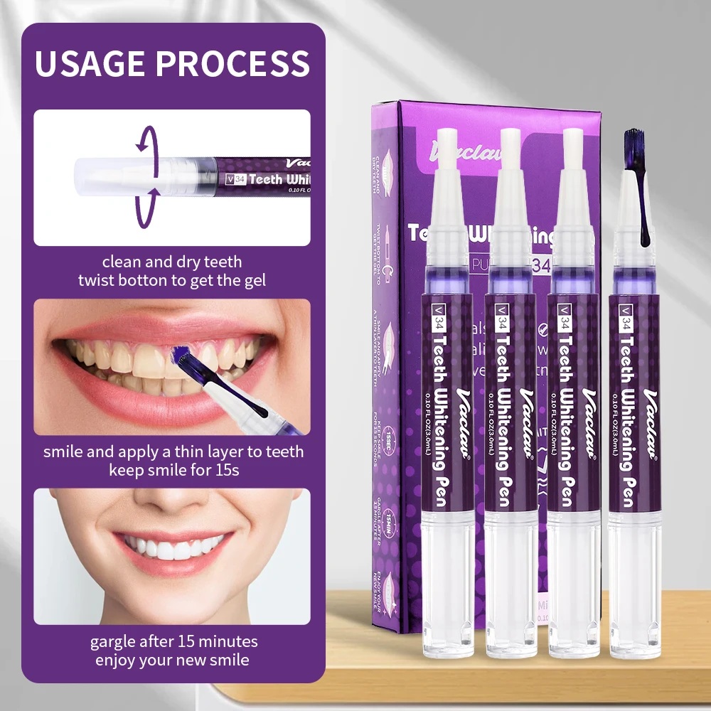 Vaclav V34 Purple teeth whiten - Teeth Whitening With Hydrogen Peroxide のレビューと価格